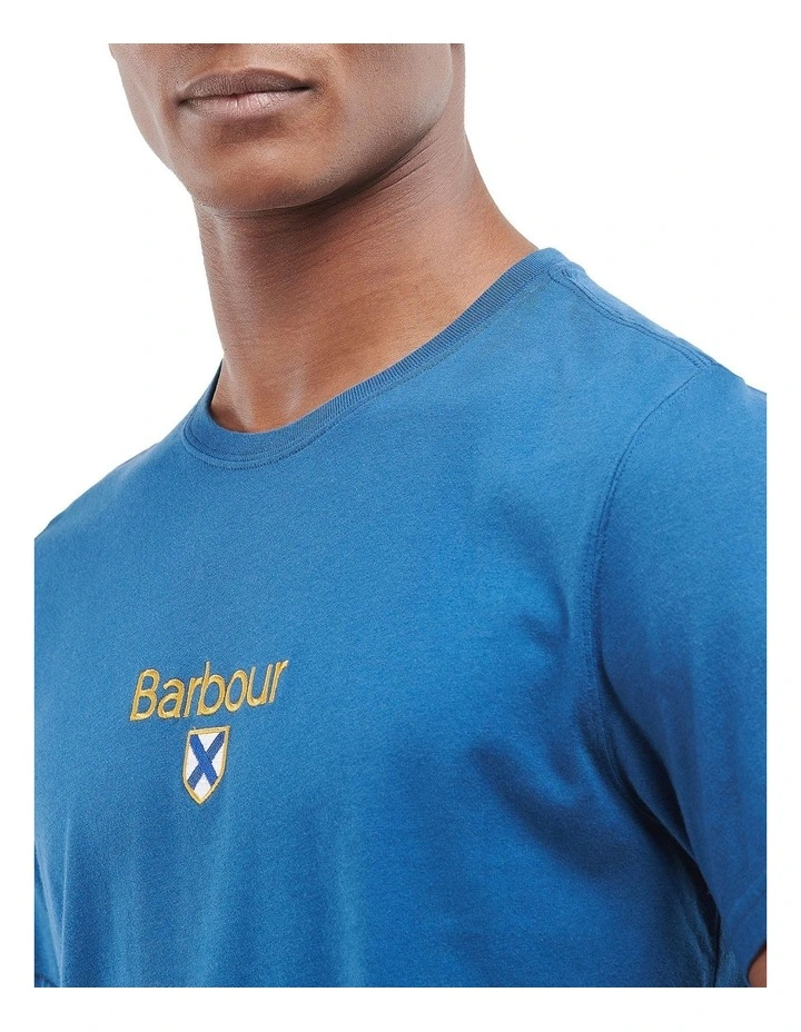 Barbour Emblem Tee In Deep Blue 4 Barbour Emblem Tee In Deep Blue - Image 4