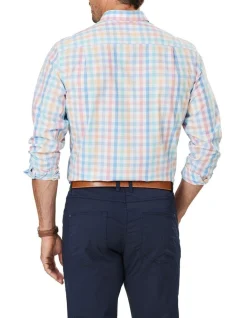 Alternative view of Gazman Easy Care Check Long Sleeve Shirt In Multi