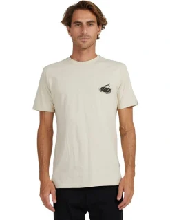Quiksilver G'Day Mate Short Sleeve T-Shirt In Oatmeal