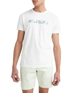 Tommy Hilfiger Floral Embroidery Tee In White
