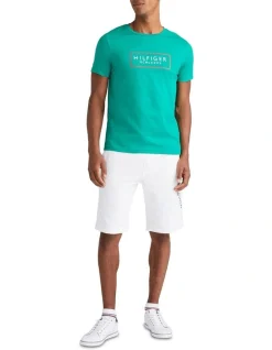 Tommy Hilfiger Box Outline Tee In Green