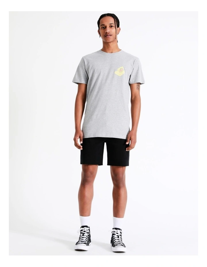 Mister Tee Pizza Francesco Tee In Grey - Image 3