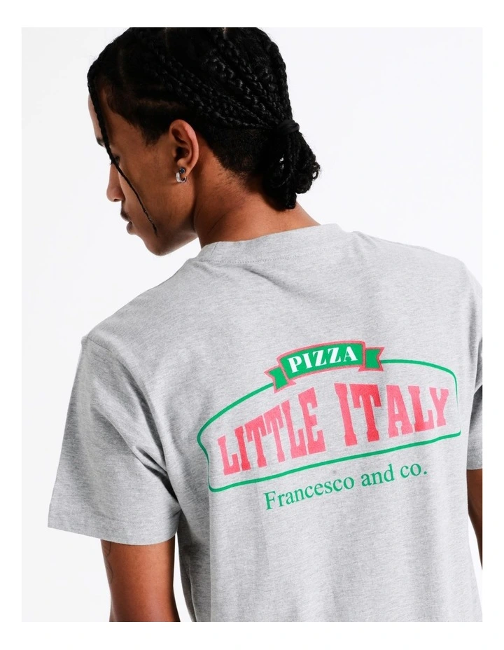 Mister Tee Pizza Francesco Tee In Grey - Image 5
