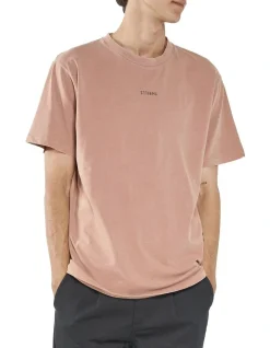 Minimal Thrills Merch Fit Tee In Dusty Pink