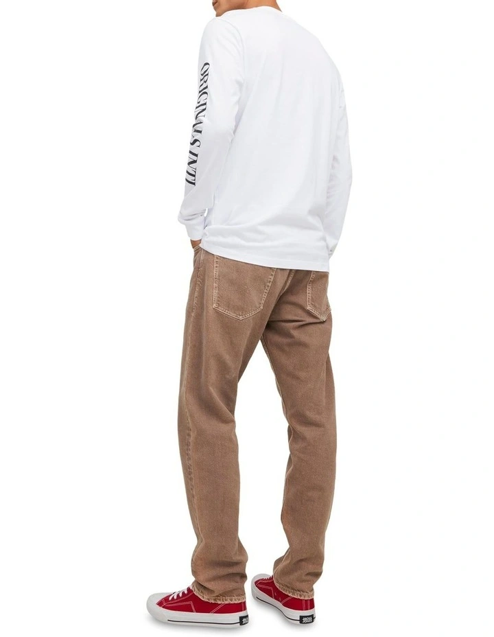 Jack & Jones International Long Sleeve Crew Neck Tee In Bright White - Image 2