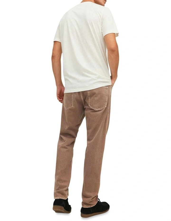 Jack & Jones Willowbranding Short Sleeve Crew Neck Tee In Cloud Dancer - Image 2