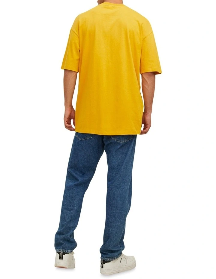Jack & Jones Brink City Short Sleeve Crew Neck Tee In Golden Rod - Image 2