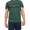 Jack & Jones Friday Short Sleeve Crew Neck Tee In Trekking Green
