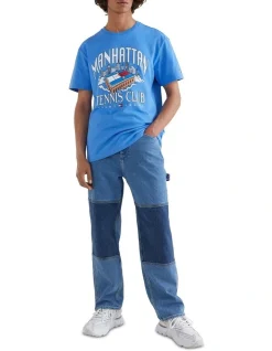 Tommy Jeans Recycled Cotton Logo T-Shirt In Blue -Nena & Pasadena Sales 937308430 3 720x928