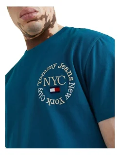 Tommy Jeans Timeless Logo T-Shirt In Petrol Green -Nena & Pasadena Sales 937309240 5 720x928