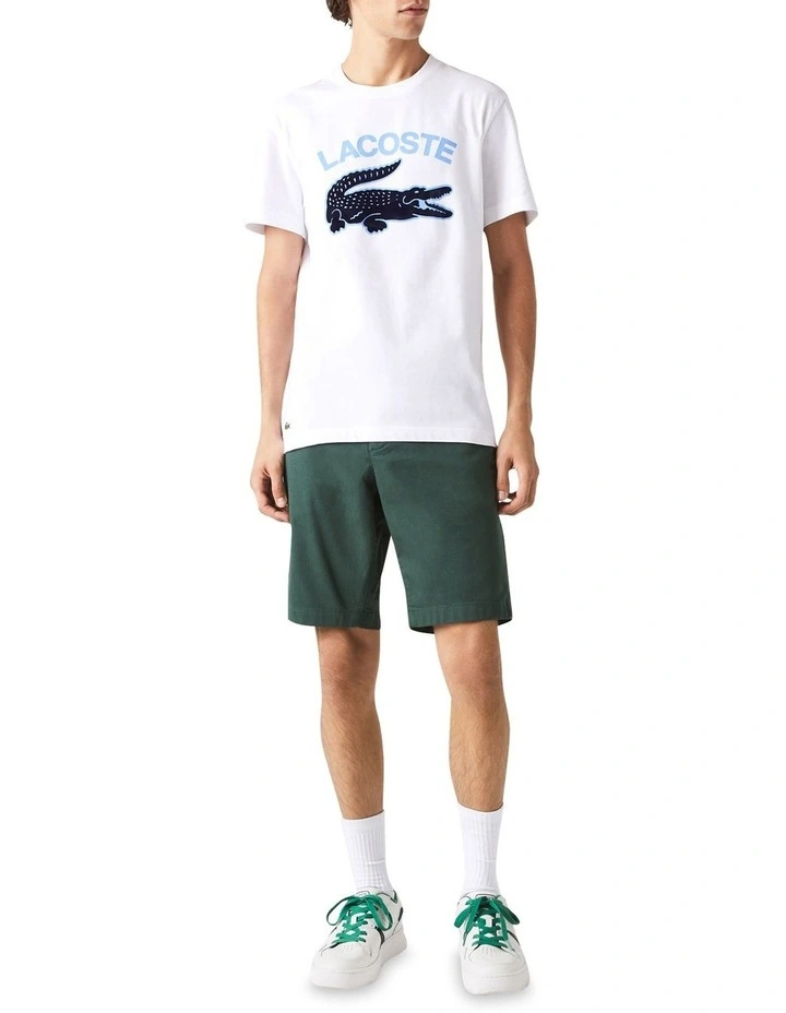 Lacoste Graphic Big Croc T-Shirt In White