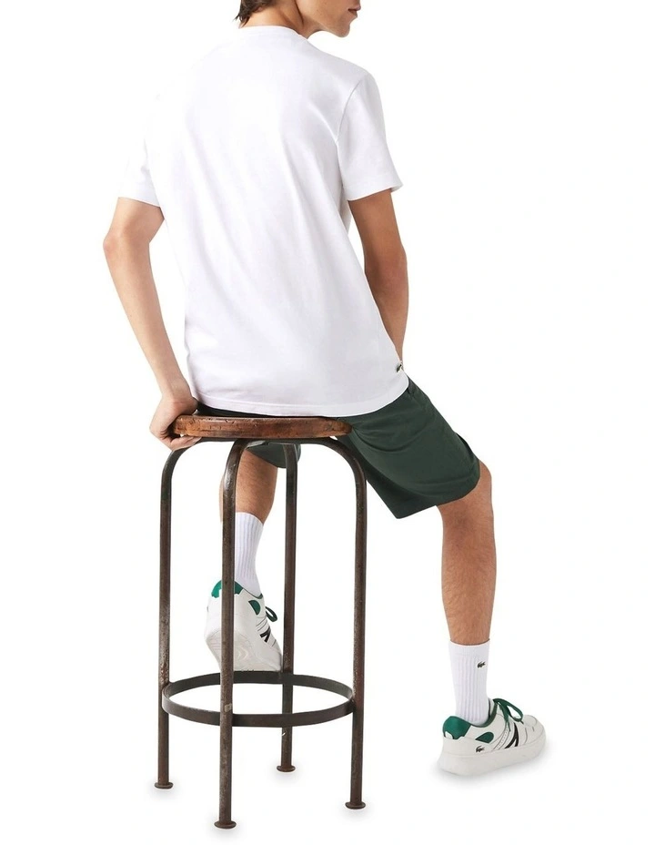 Lacoste Graphic Big Croc T-Shirt In White - Image 2