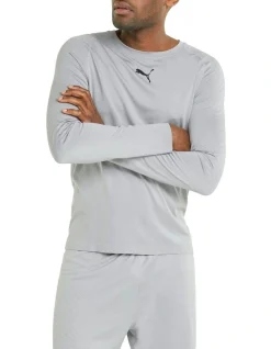 Puma Train Formknit Seamless Long Sleeve Tee In Grey