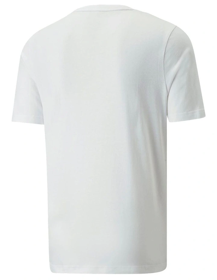 Puma Essentials Elevated Tee In White - Image 4