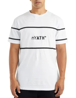 NYATH Skyline Contrast Piping T-shirt In White