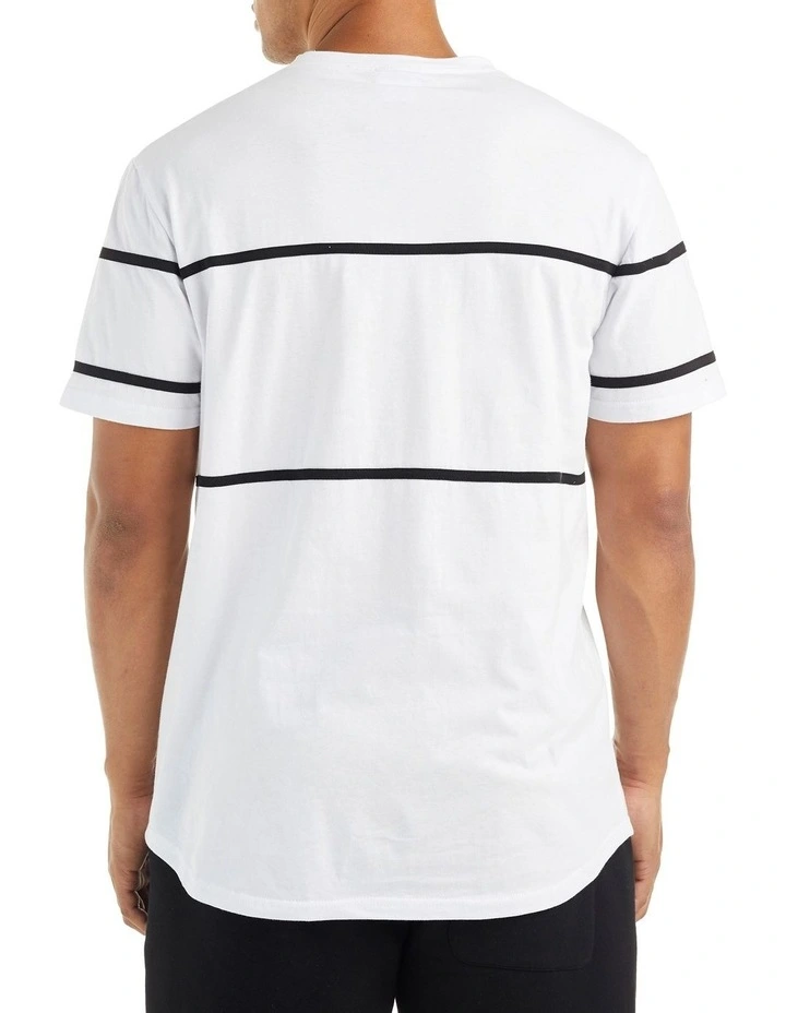 NYATH Skyline Contrast Piping T-shirt In White - Image 3