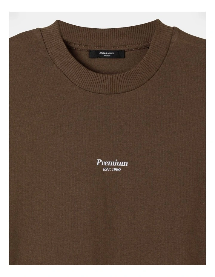 Jack & Jones Kam Branding Short Sleeve Crew Neck Tee In Fondue Fudge - Image 2