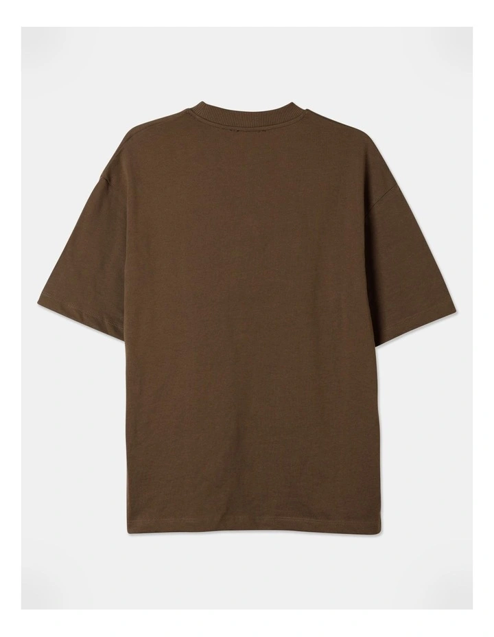 Jack & Jones Kam Branding Short Sleeve Crew Neck Tee In Fondue Fudge - Image 3
