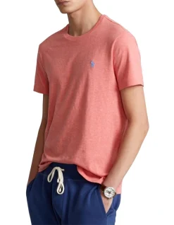 Polo Ralph Lauren Custom Slim Fit Jersey Crewneck T-Shirt In Red