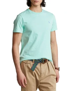Polo Ralph Lauren Custom Slim Fit Jersey Crewneck T-Shirt In Light Green