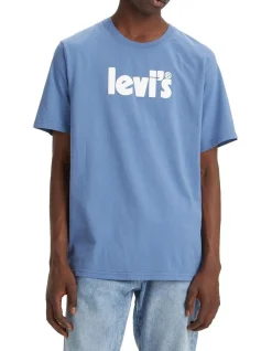 Levi's Relaxed Fit Short Sleeve Graphic Tee In Blue