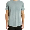 KSCY Essential Curved Hem T-Shirt In Gunmetal