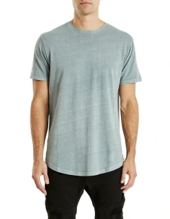KSCY Essential Curved Hem T-Shirt In Gunmetal