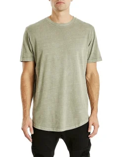 KSCY Essential Curved Hem T-Shirt In Sage