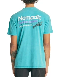 Nomadic Paradise Radio Relaxed Tee In Aqua