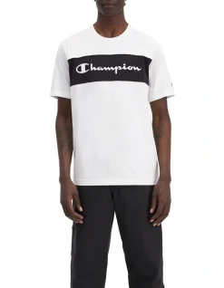 Champion EU Rochester Panel Tee In White