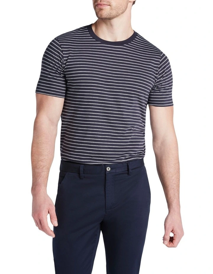Marcs Ken Stripe Tee In Navy