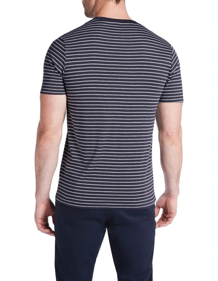 Marcs Ken Stripe Tee In Navy - Image 3