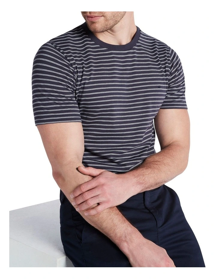 Marcs Ken Stripe Tee In Navy - Image 4