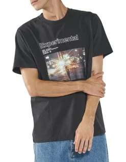 Thrills Experimental Merch Fit Tee In Black