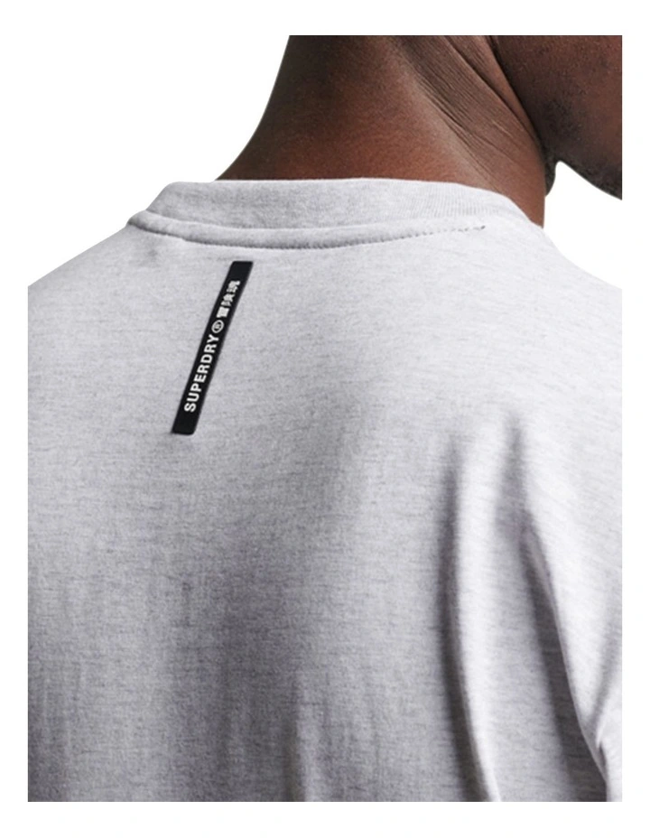 Superdry Code Code Tech Loose T-Shirt In Cadet Grey Marl - Image 2