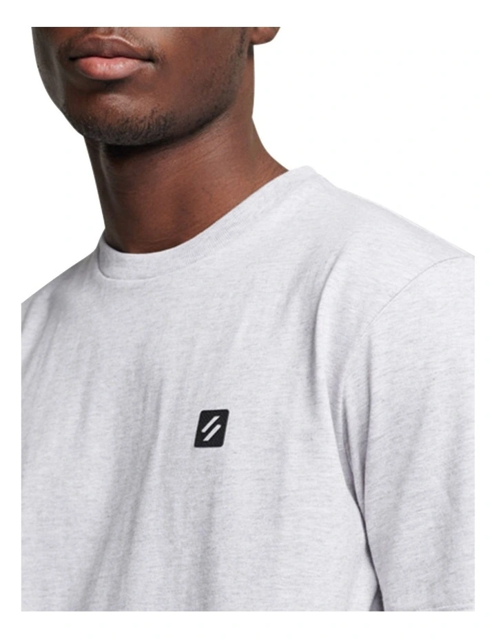 Superdry Code Code Tech Loose T-Shirt In Cadet Grey Marl - Image 3