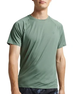 Superdry Code Train Premium Short Sleeve Tee In Laurel Khaki