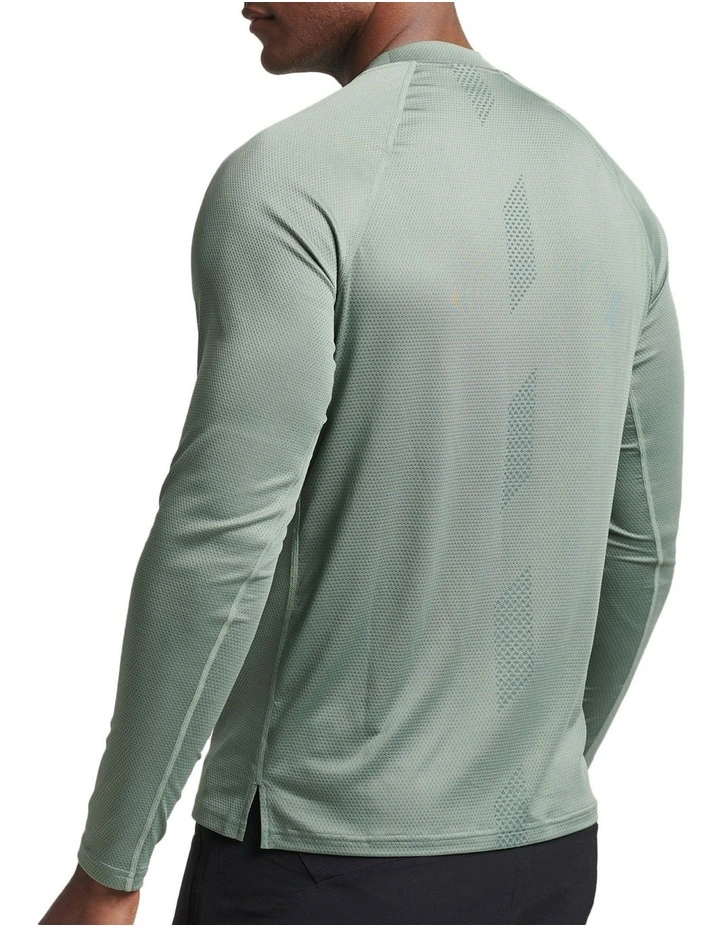 Superdry Code Run Long Sleeve Top In Laurel Khaki - Image 2