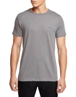 Oxford Jed Crew Neck T-Shirt In Mid Grey
