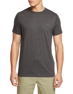 Oxford Jed Crew Neck T-Shirt In Charcoal