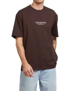 Lee Baggy Tee In Dark Brown