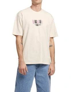 Wrangler Wave Rider Baggy Tee In Ecru