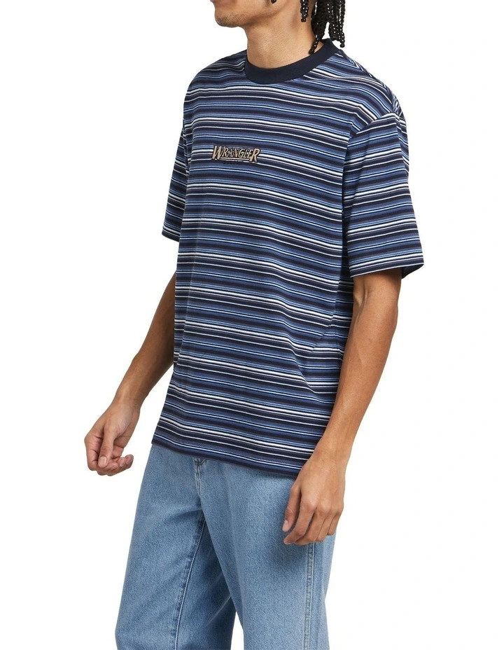 Wrangler Slacker Baggy Tee In Blue - Image 2