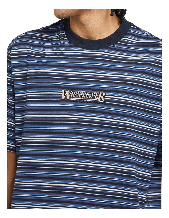 Wrangler Slacker Baggy Tee In Blue - Image 3