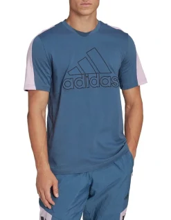 ADIDAS Future Icons Embroidered Badge Of Sport T-Shirt In Blue