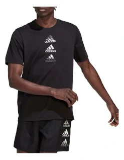 ADIDAS Designed To Move Logo T-Shirt In Black