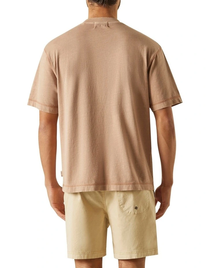 Article One Tonal Logo Tee In Terracotta - Image 4