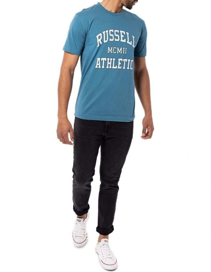 Russell Athletic Numeral Arch Tee In Blue - Image 3