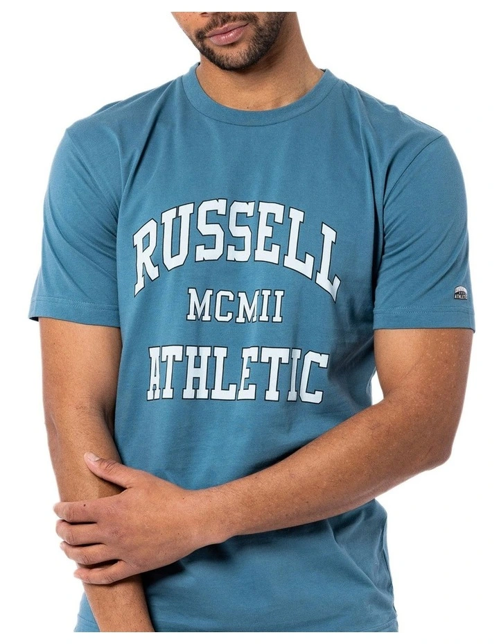 Russell Athletic Numeral Arch Tee In Blue - Image 4
