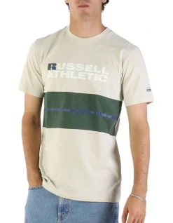 Russell Athletic Collage Tee In Sand
